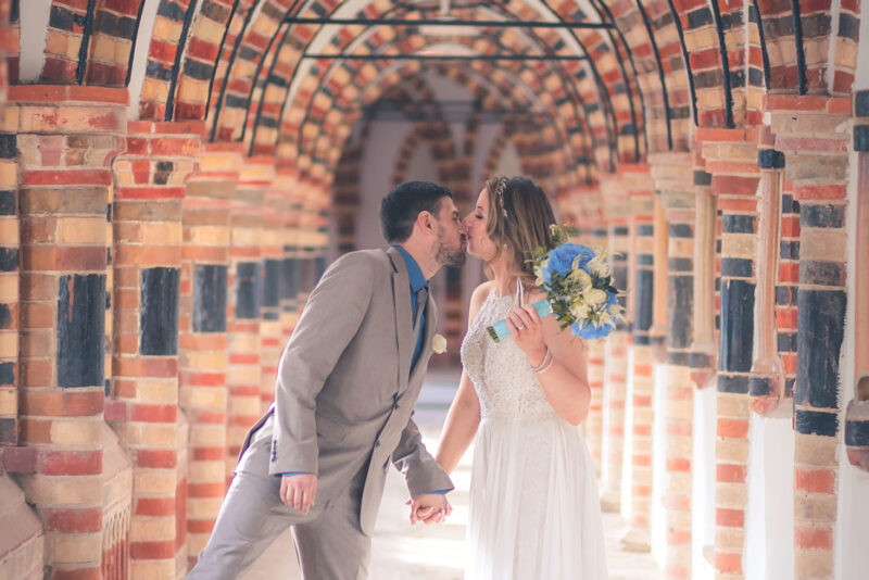 A documentary wedding photographer capturing a bride and groom in London.
