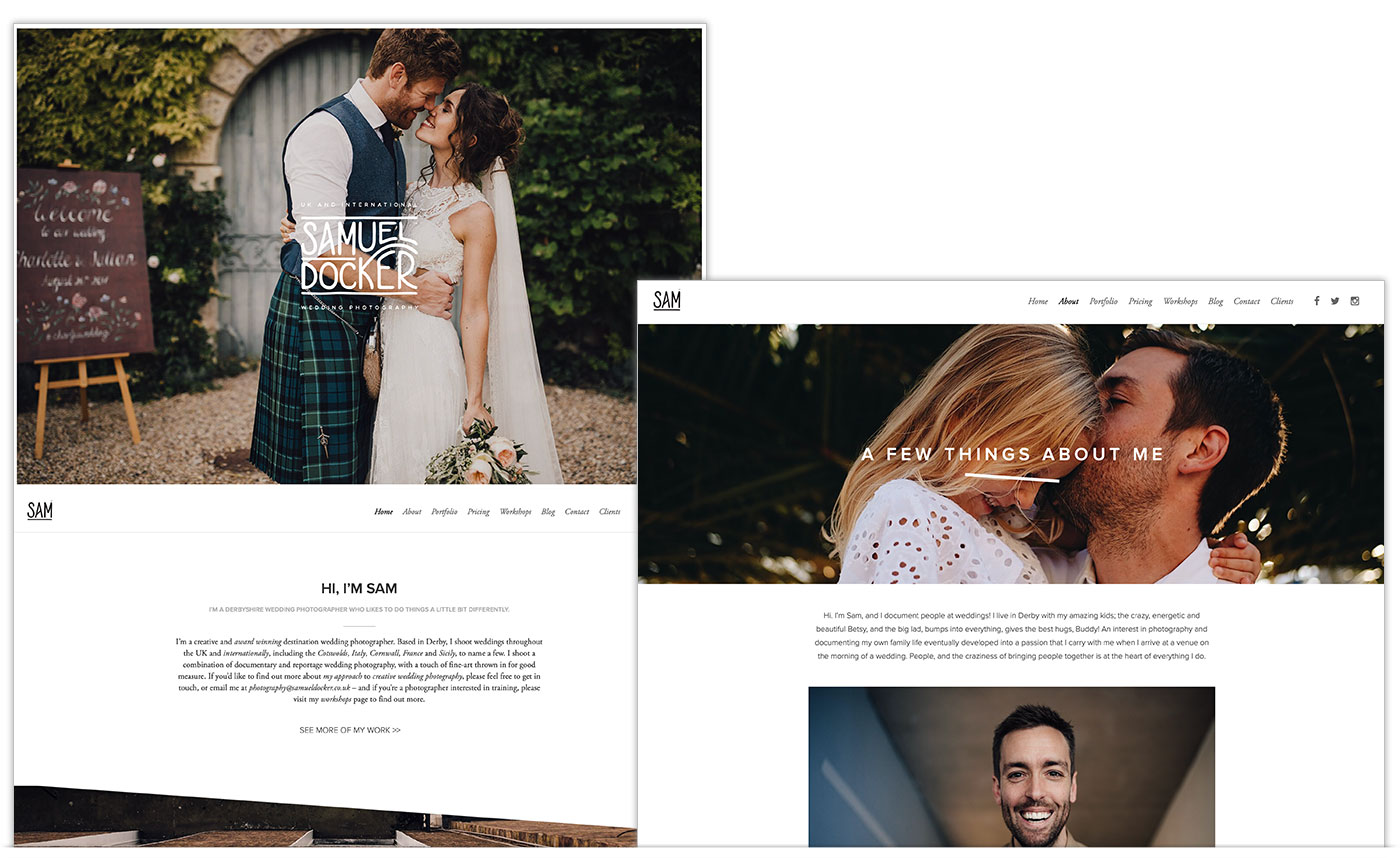 Docker Photography Website Design