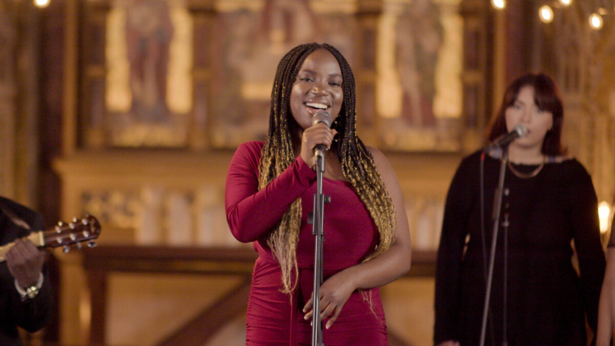 Gospel band performing during wedding ceremony and reception